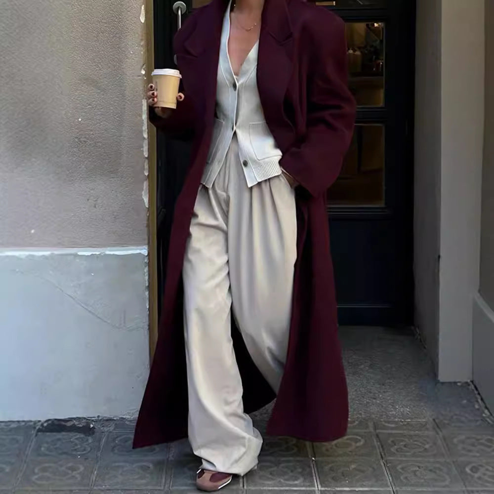 Blazer à revers bordeaux