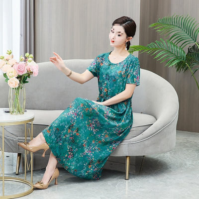 Robe portefeuille fleurie