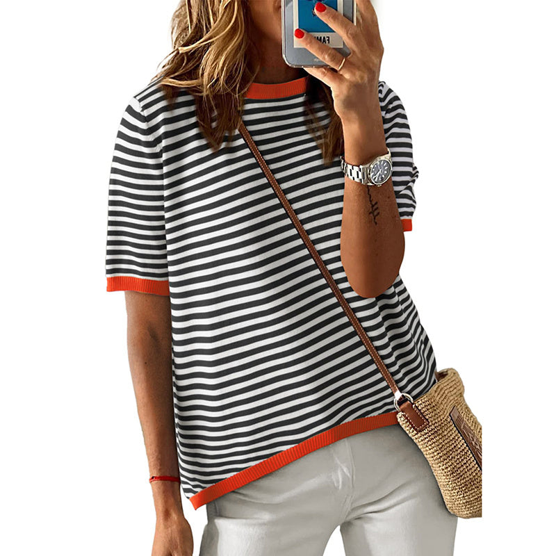 Women's Striped Summer Pullover