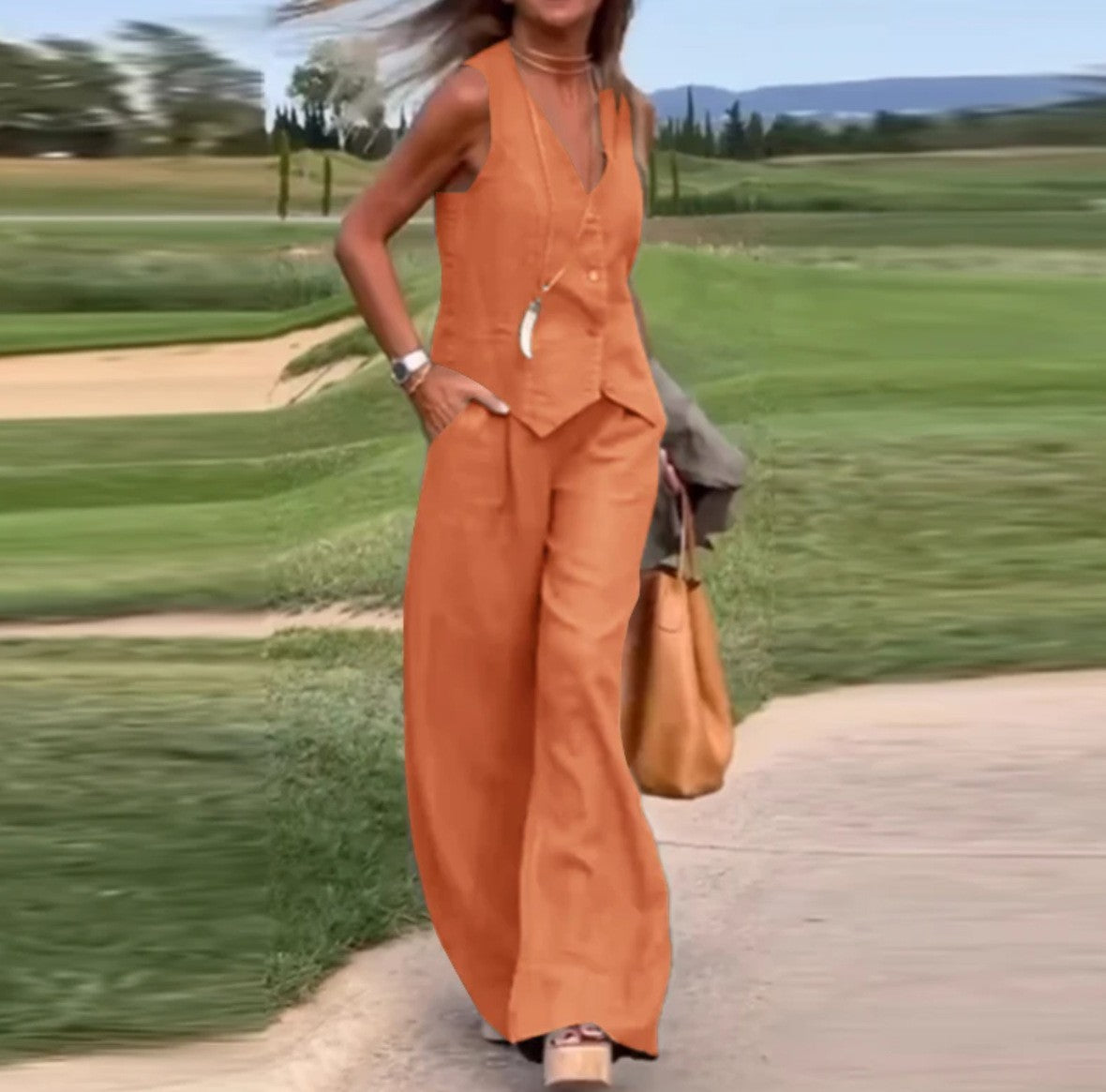 Solid Color Casual Suit