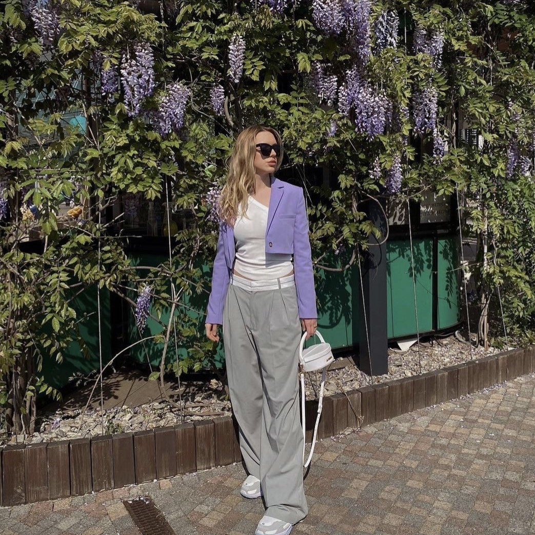 Purple Short Blazer