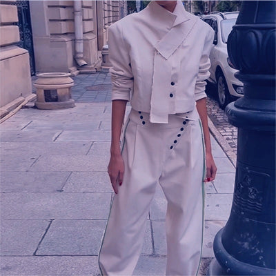 Lapel Short Suit Set