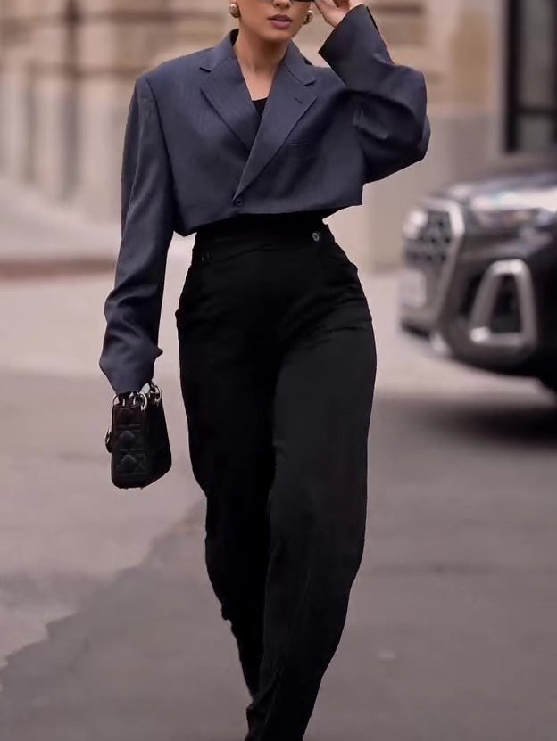 Casual Stripe Blazer