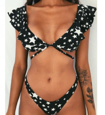 Swimsuit Split Printed Bikini - Shé Hauté