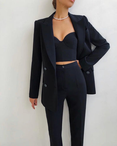 Blazer à revers pour femme
