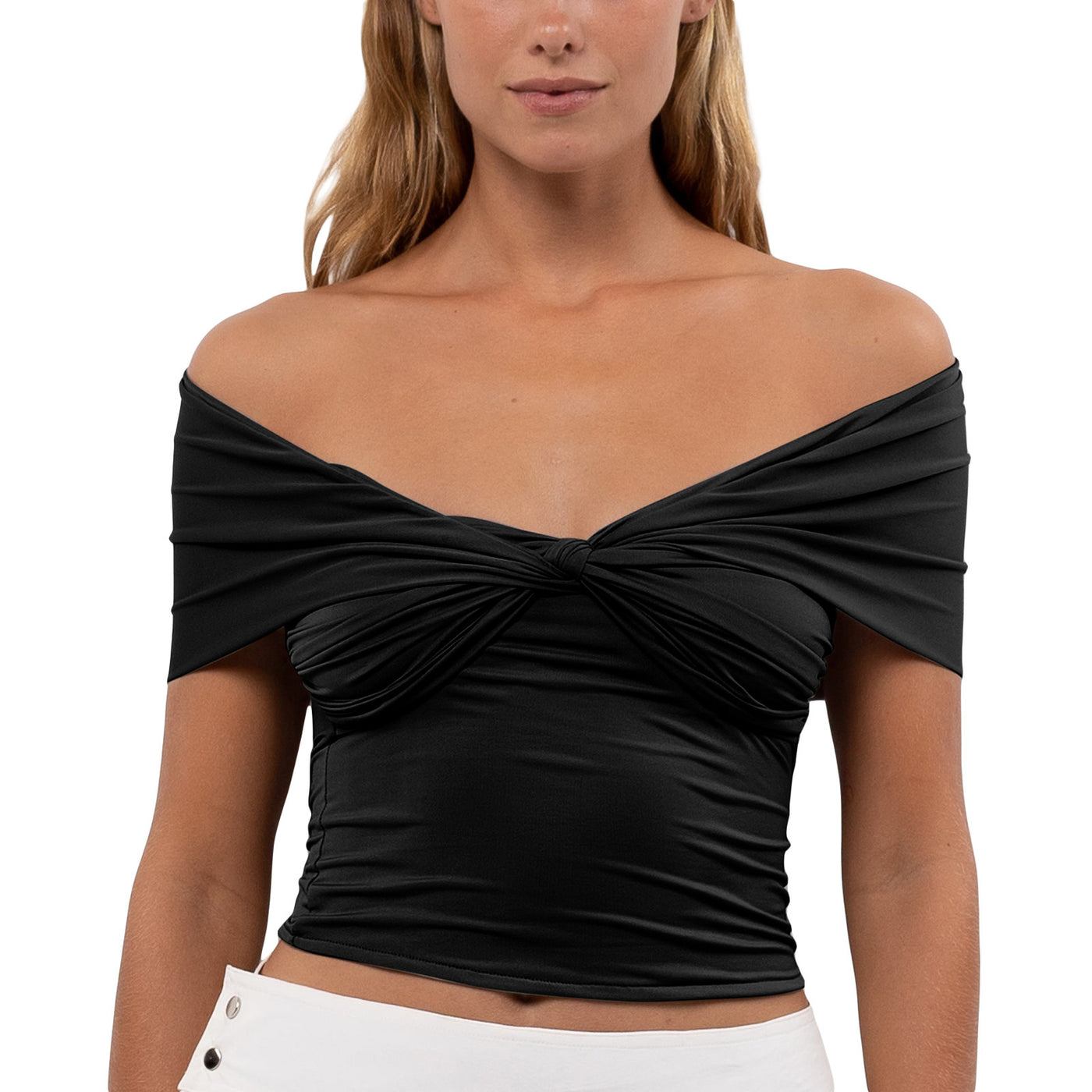 Fitted Off Shoulder Top