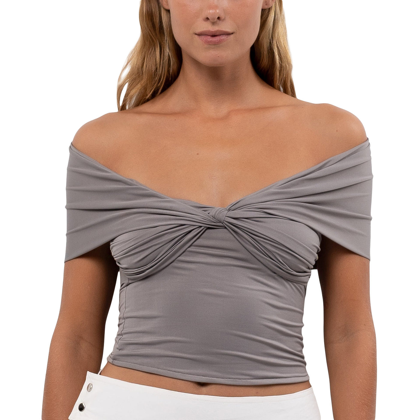 Fitted Off Shoulder Top