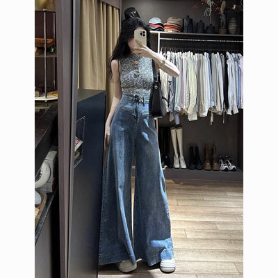 Floor-Length Blue Jeans - Shé Hauté