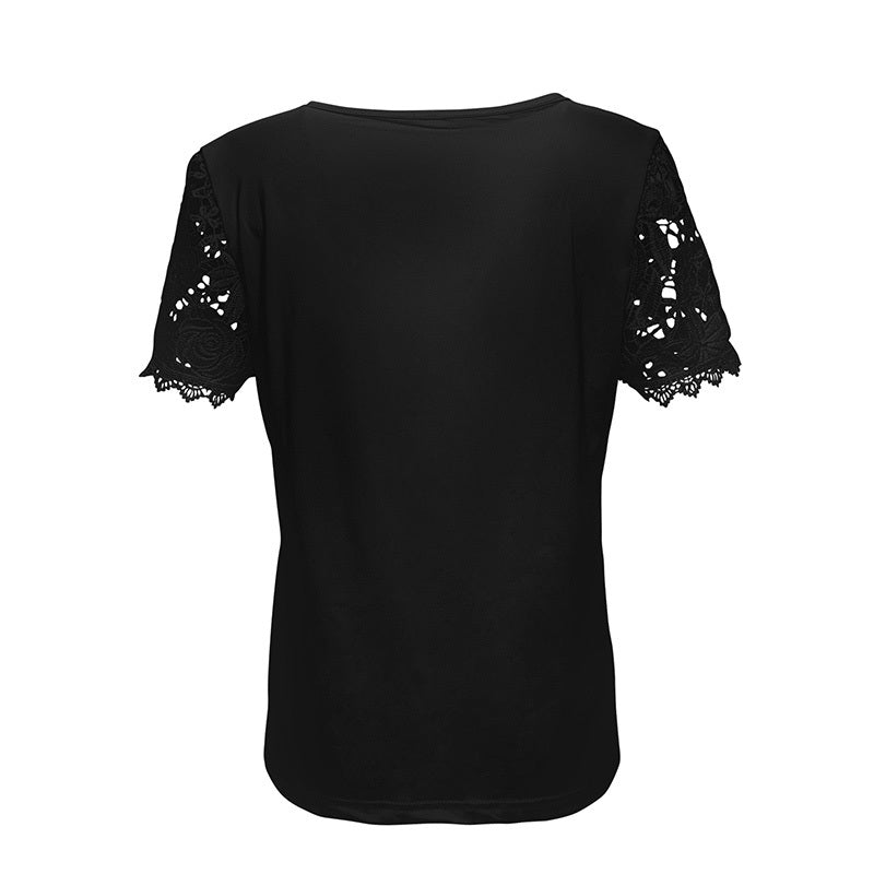 Short Sleeve Lace Top – Women