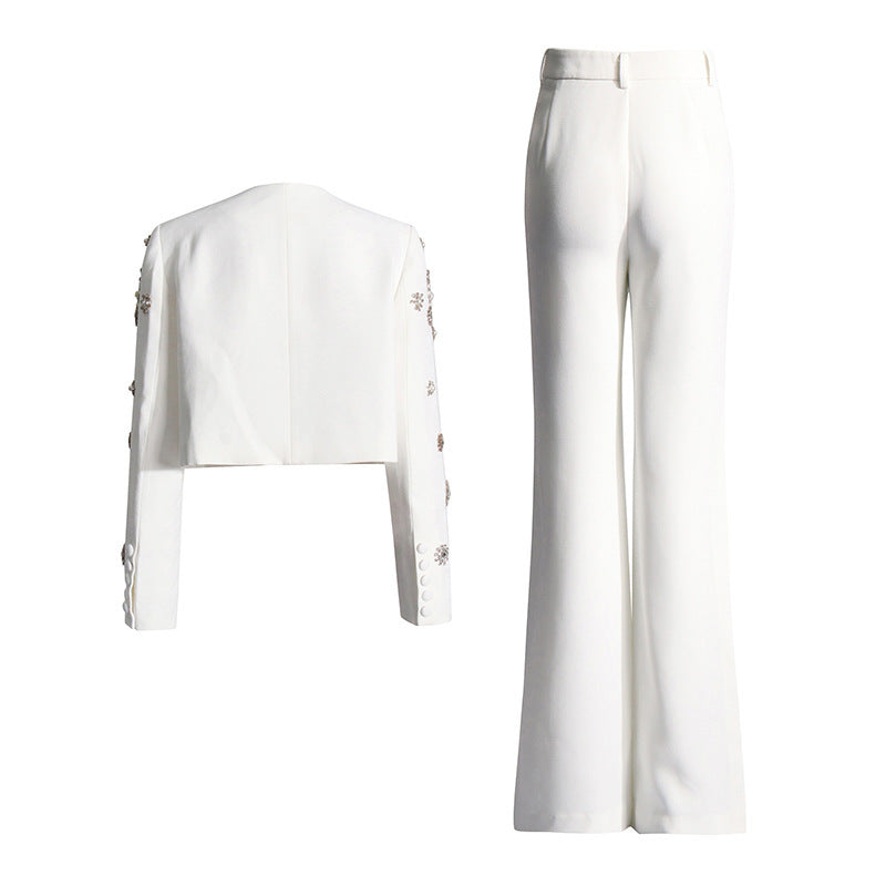 Ensemble pantalon fendu chic