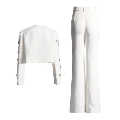 Ensemble pantalon fendu chic