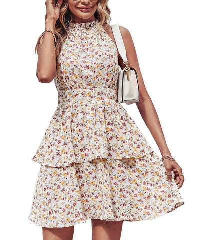 Boho Print Halter Dress