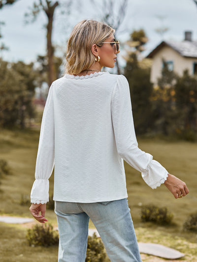Casual Lace Stitch Tee