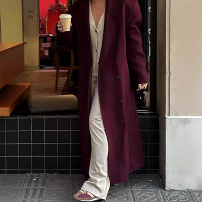 Blazer à revers bordeaux