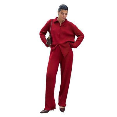 Loose Fit Cord Sweater Suit