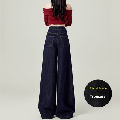Retro Deep Blue Wide Leg Jeans - Shé Hauté