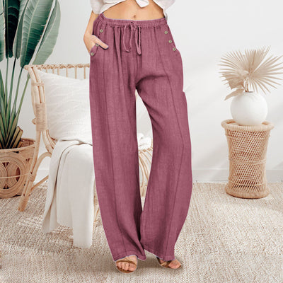 Pantalon ample à boutons