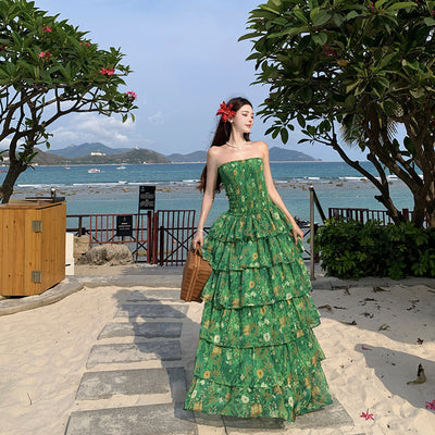 Printed Ruffle Dress