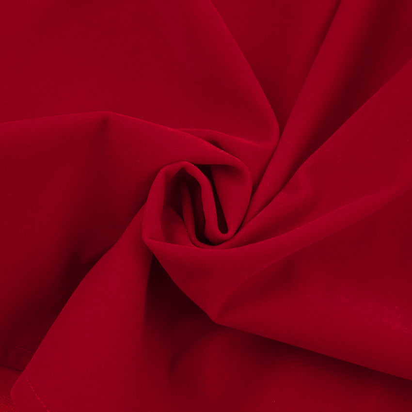 Robe trapèze en velours rouge
