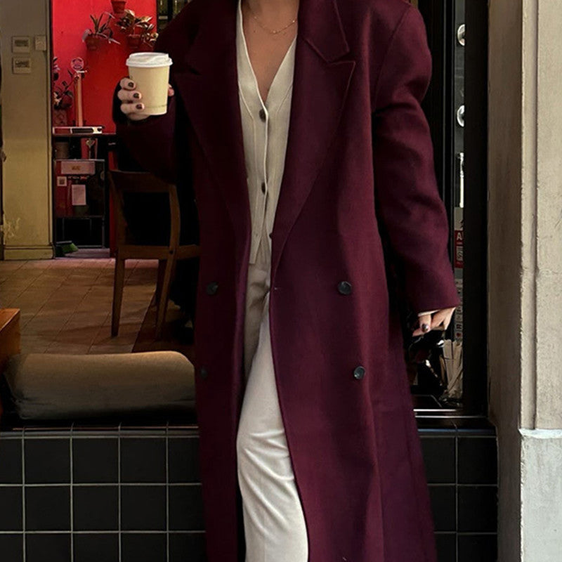 Blazer à revers bordeaux