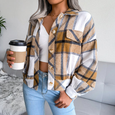 Women's Plaid Short Outerwear