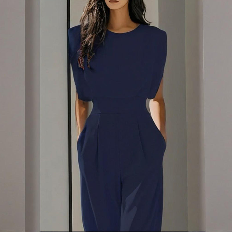 Solid Color Casual Jumpsuit