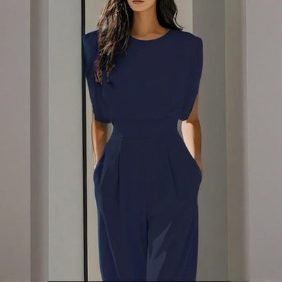 Solid Color Casual Jumpsuit
