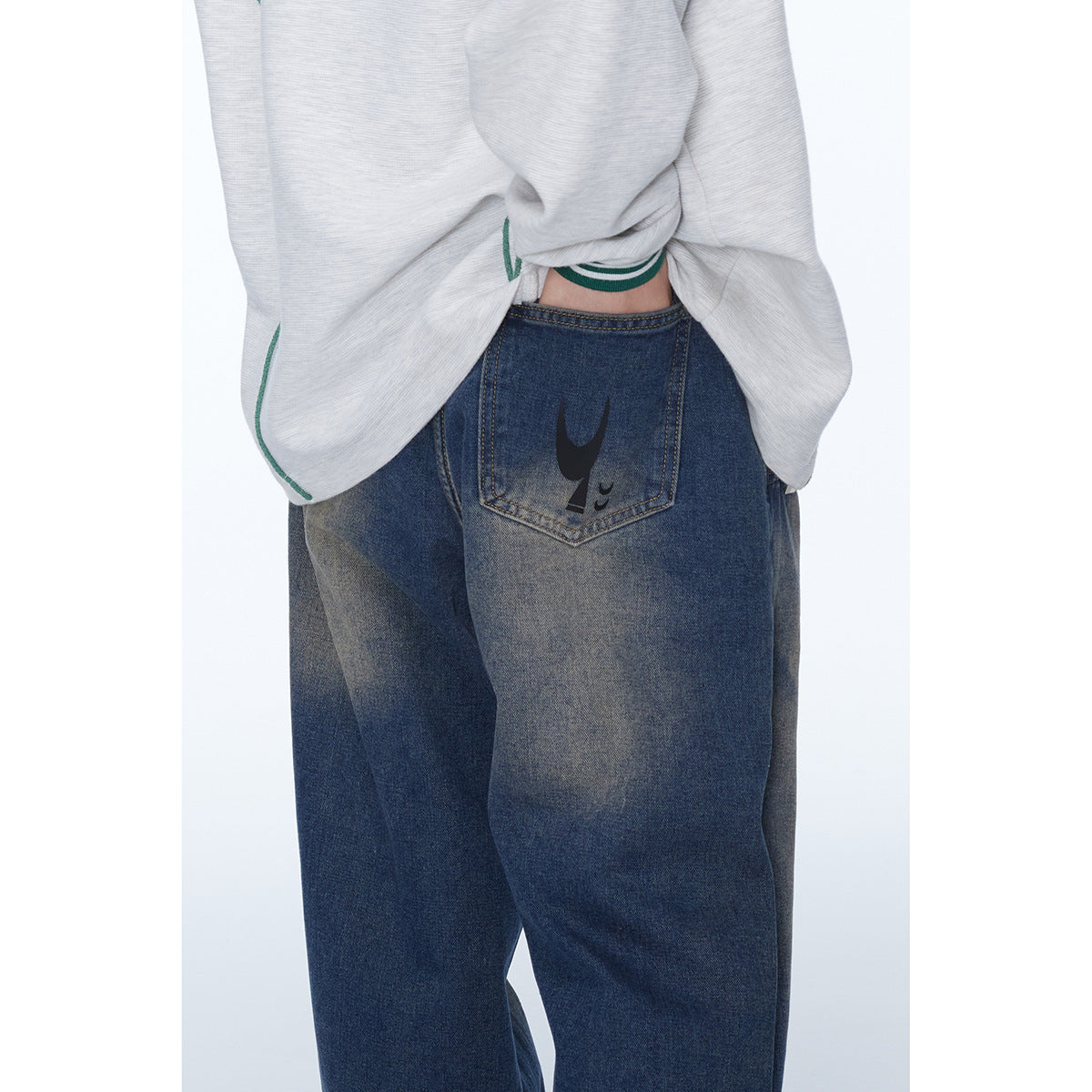 Pantalon en jean délavé