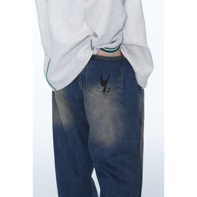 Pantalon en jean délavé