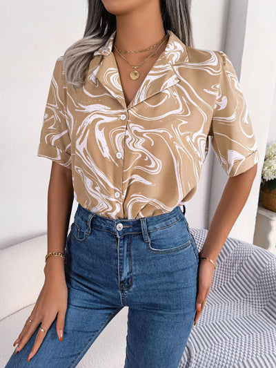 Women's Tie-Dye Lapel Shirt