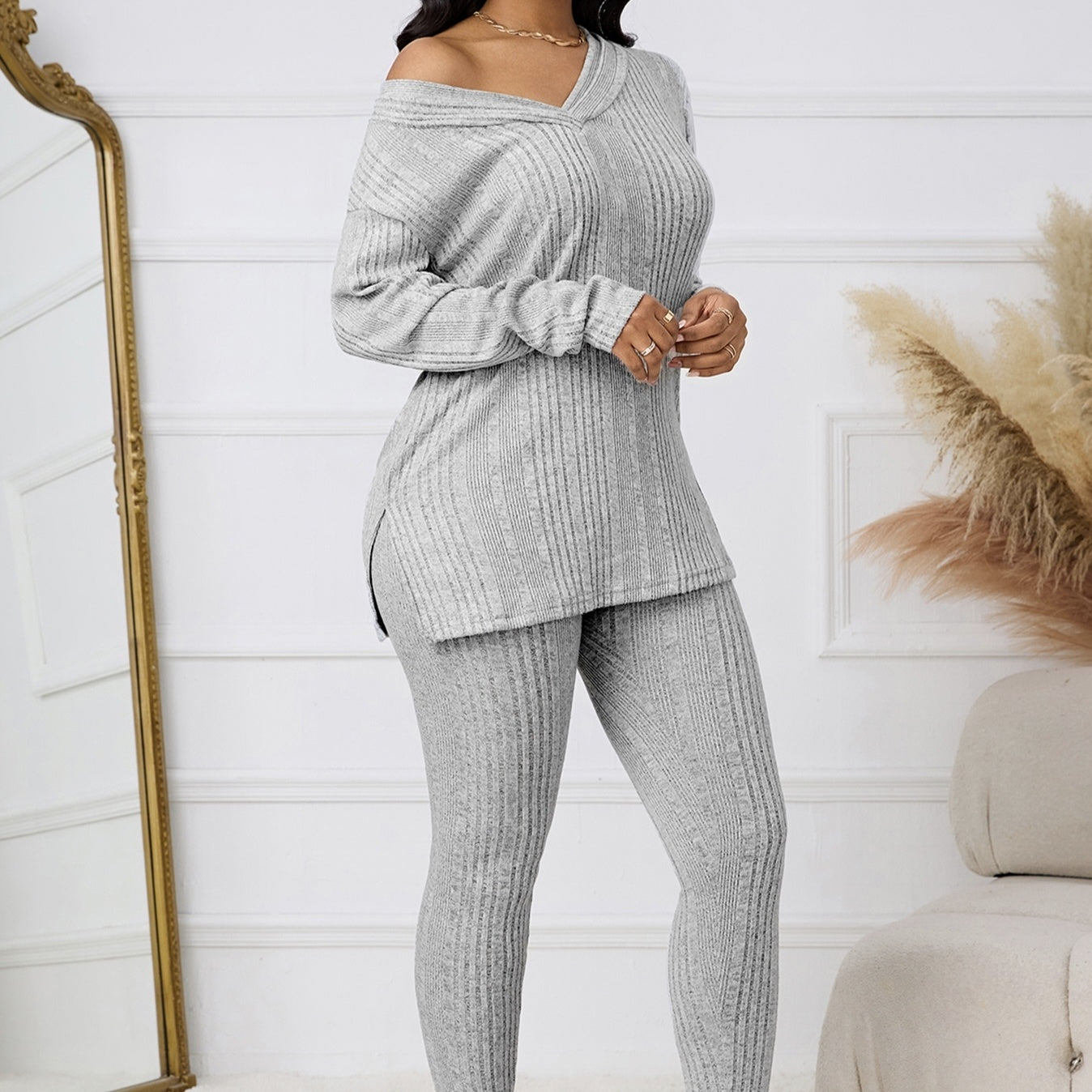 V-neck Top & Pants