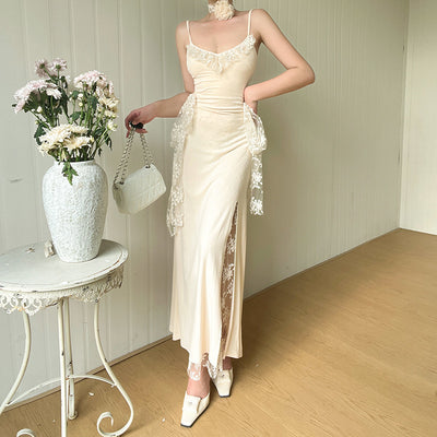 Lace Slit Dress