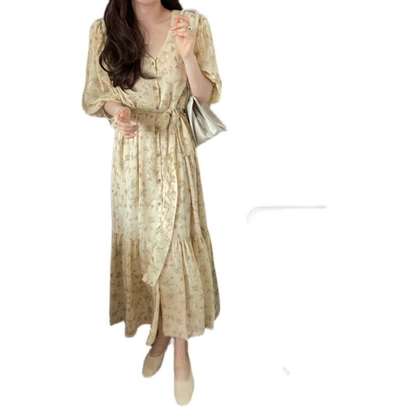 Chiffon Ruffle Dress