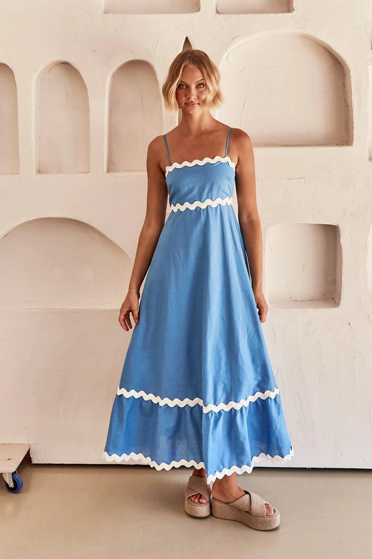 Solid Color Beach Maxi Dress