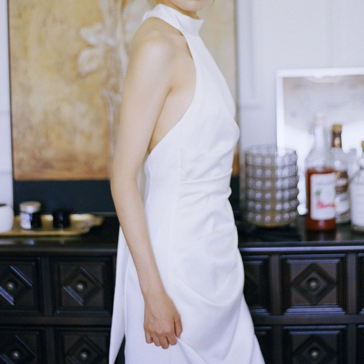 White Fishtail Travel Dress – Women - Shé Hauté
