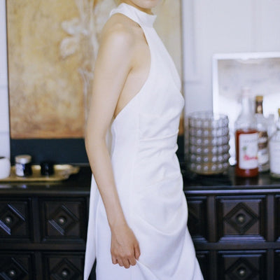 White Fishtail Travel Dress – Women - Shé Hauté