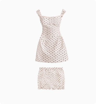 Robe slim à pois