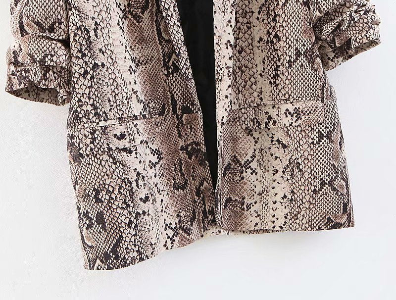 Blazer à imprimé serpent