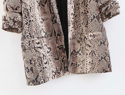 Blazer à imprimé serpent
