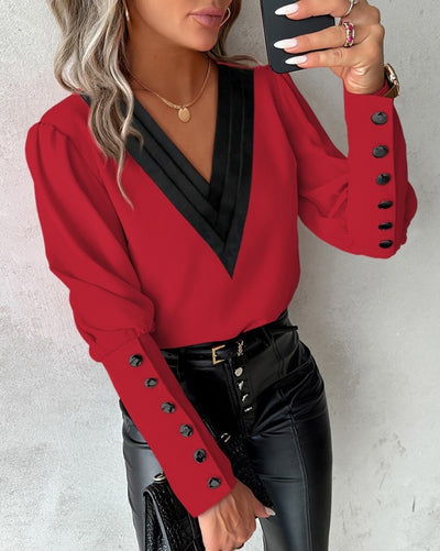 Long Sleeve Button Top