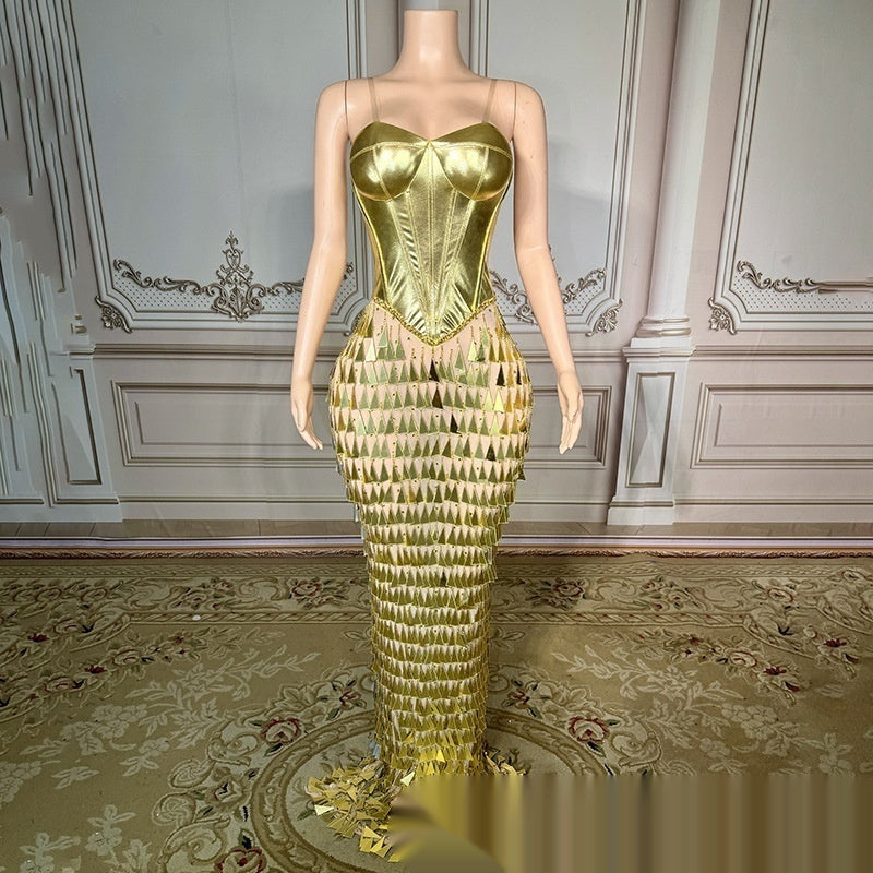 Golden Mermaid Bandage Gown – Women - Shé Hauté