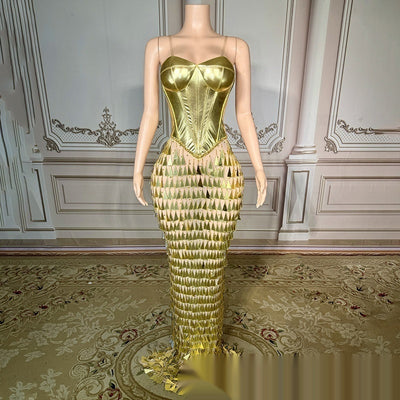 Golden Mermaid Bandage Gown – Women - Shé Hauté