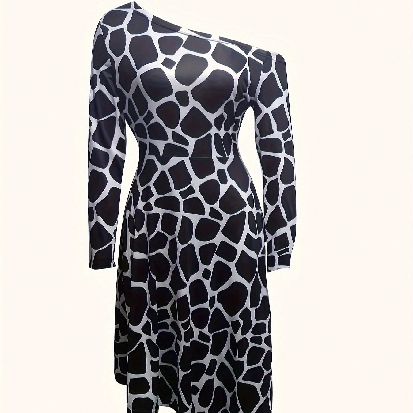 Robe trapèze zébrée