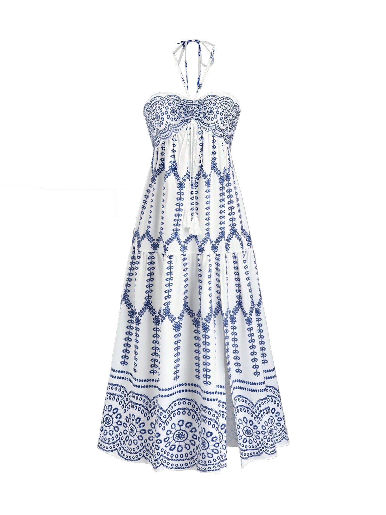 Lace-Up Tube Dress