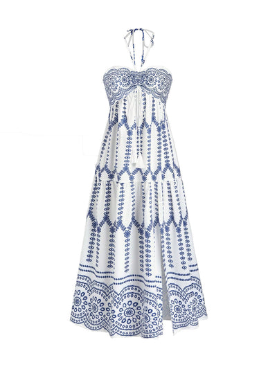 Lace-Up Tube Dress