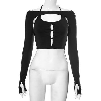 Off Shoulder Halter Top