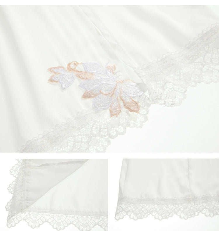 Faux Silk Lace Slip