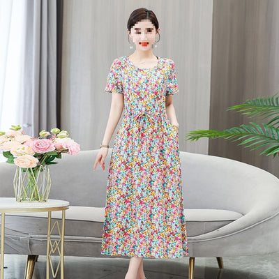 Robe portefeuille fleurie