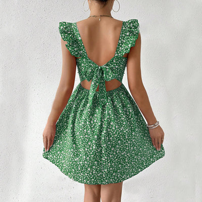 Robe d'été avec nœud dans le dos