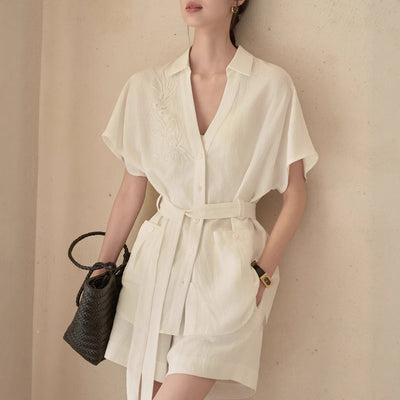 Cotton-Linen Look Suit